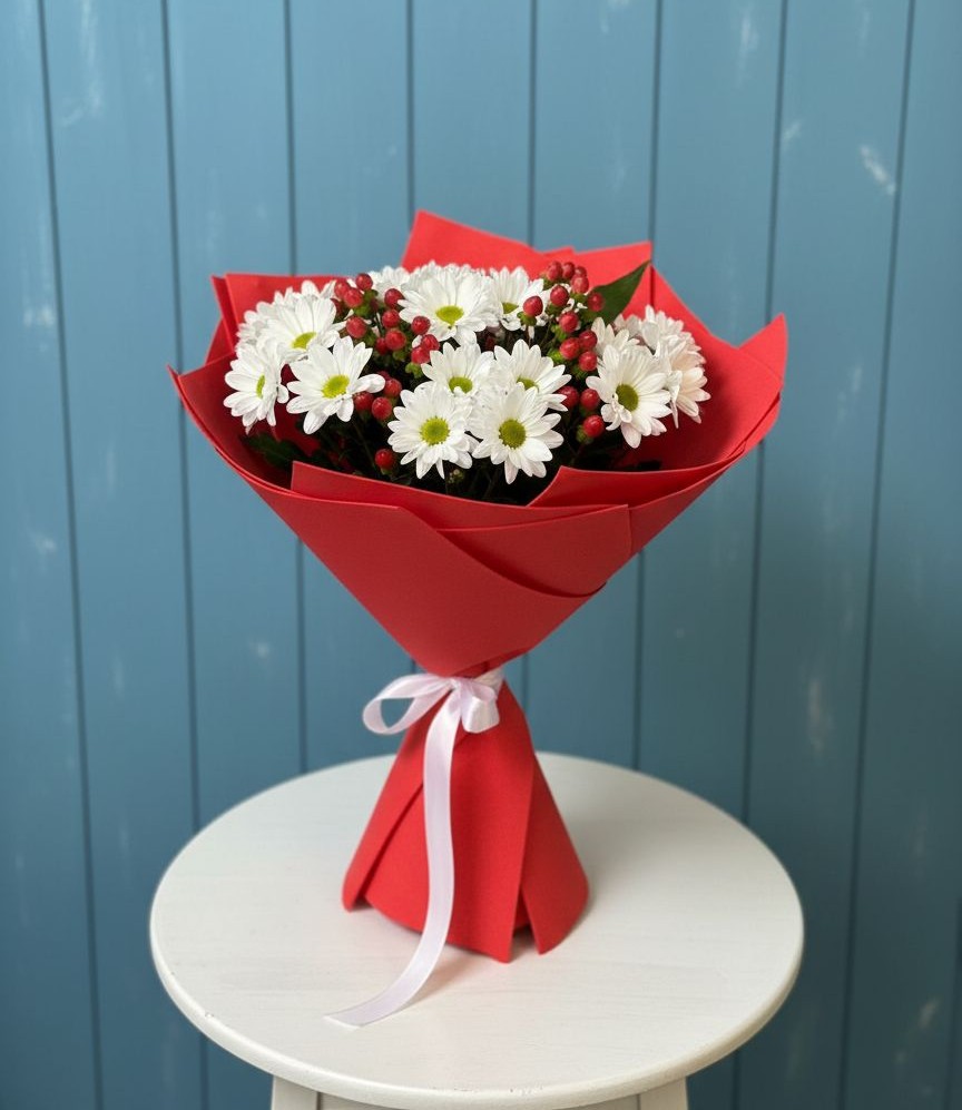 Букет цветов из: Хризантемы в Мирном Архангельской области