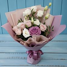 Букет цветов из:  Розы и Лизиантусы в Мирном Архангельской области