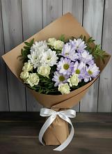 Букет цветов из:  Хризантемы и Розы #REPLACE_PRED# Мирном Архангельской области