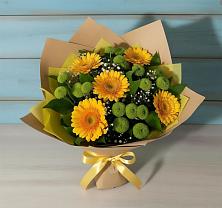 Букет цветов из:  Герберы и Хризантемы #REPLACE_PRED# Мирном Архангельской области