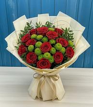 Букет цветов из:  Розы и Хризантемы в Мирном Архангельской области