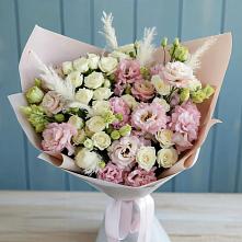 Букет цветов из:  Альстромерии и Розы в Мирном Архангельской области