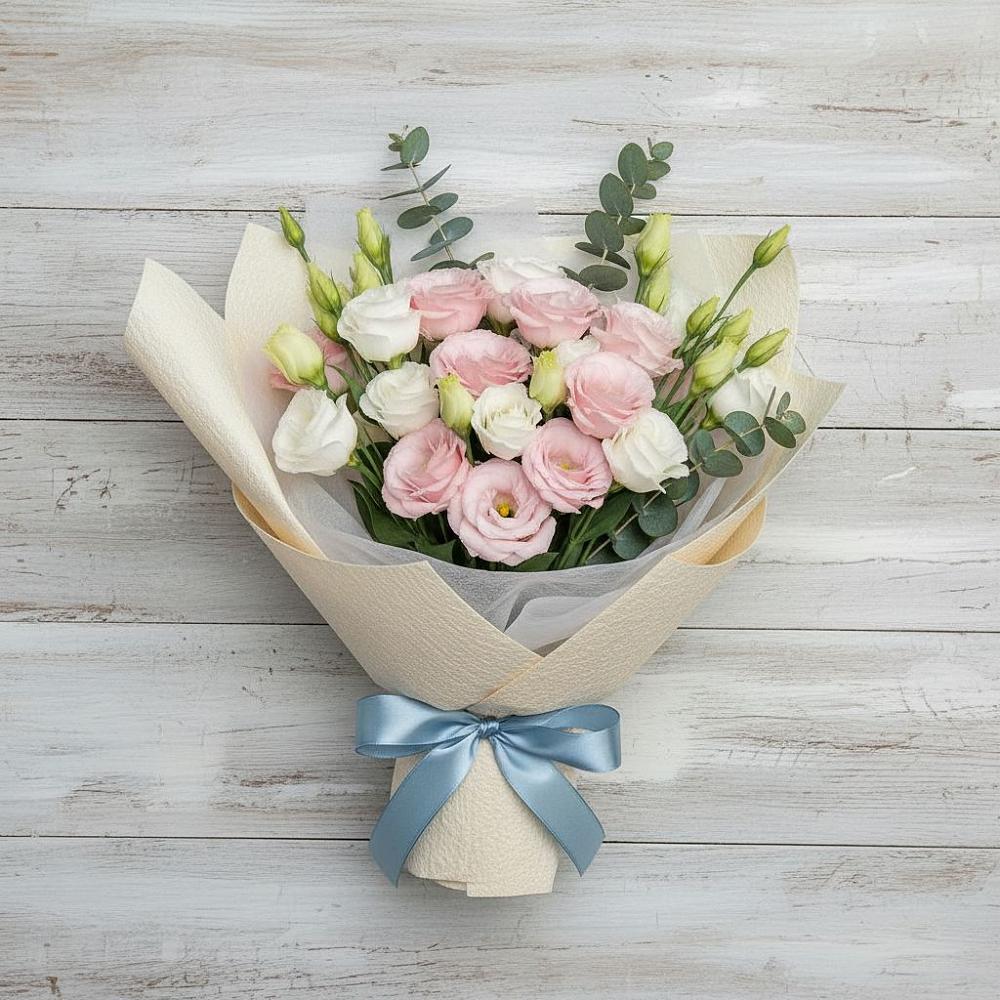 Букет цветов из: Лизиантусы в Мирном Архангельской области